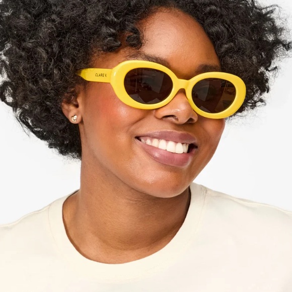 Clare V Julia Yellow Sunglasses - Picture 3 of 9